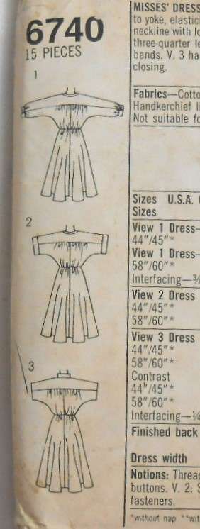 SIMPLICITY 6740 DRESS WITH BIAS SKIRT SIZE 10-COMPLETE