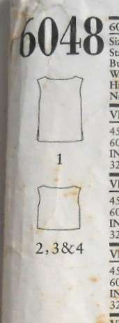 NEW LOOK PATTERNS 6048 SET OF TOPS SIZES 8-18 COMPLETE CUT TO 18