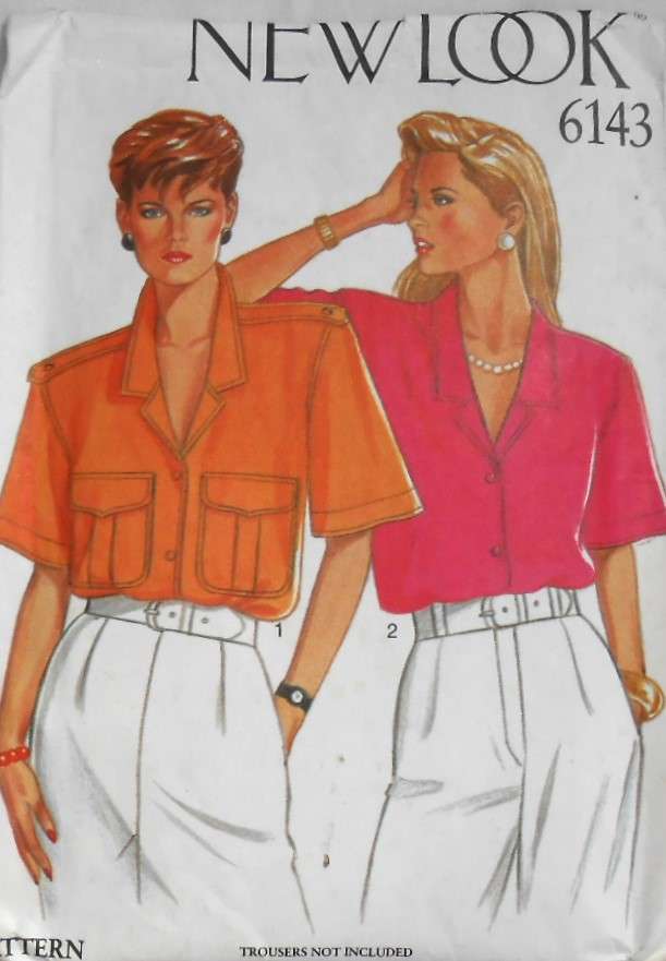NEW LOOK PATTERNS 6143 SET OF SHIRTS SIZES 8-18 COMPLETE-CUT TO 18