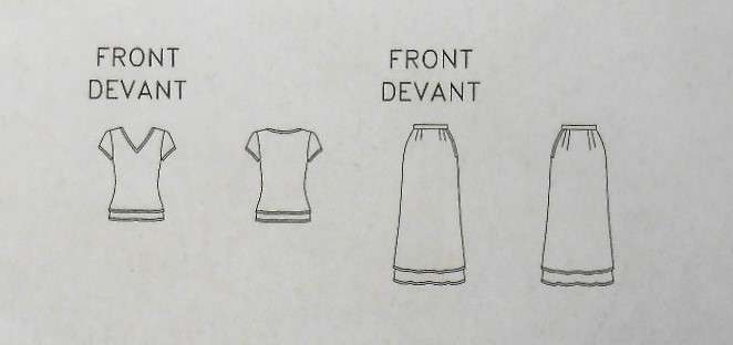 BUTTERICK 3360 TOP & SKIRT SIZE 8-10-12 COMPLETE-UNCUT-F/FOLDED