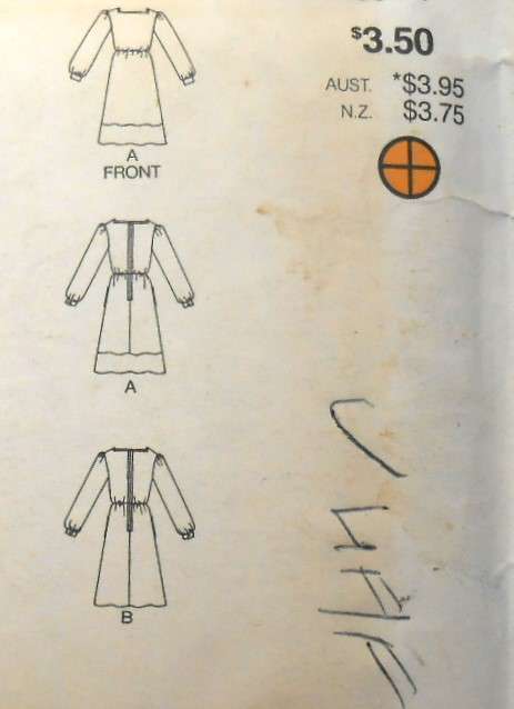 BUTTERICK 4584 LOOSE FITTING DRESS SIZE 8-16 COMPLETE-UNCUT-F/FOLDED