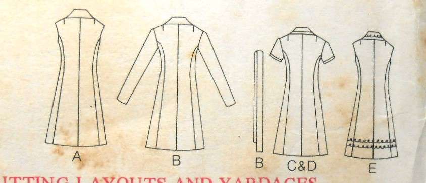 VINTAGE BUTTERICK 6617 SEMI FITTED A-LINE DRESS SIZE 14 BUST 36 COMPLETE