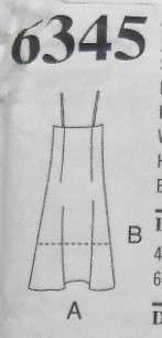 NEW LOOK PATTERNS 6345 SHOE STRING STRAP DRESS WITH BUTTON SIDE SEAMS SIZES 8-18 COMPLETE CUT TO 16