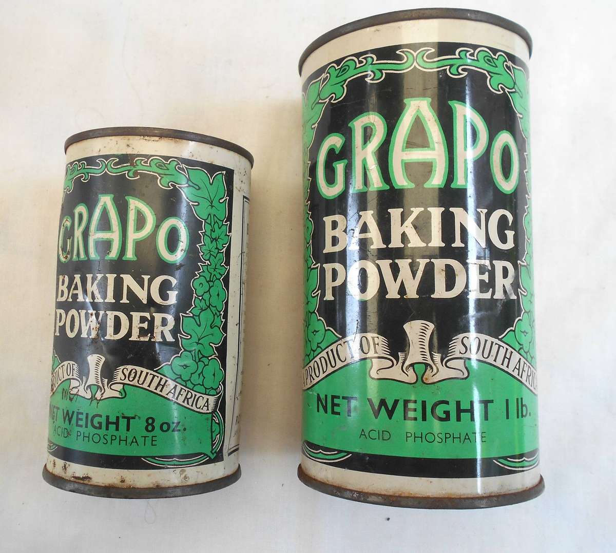 RARE & VERY VINTAGE SA GRAPO ROYAL BAKING POWDER FOUR DIFFERENT TINS