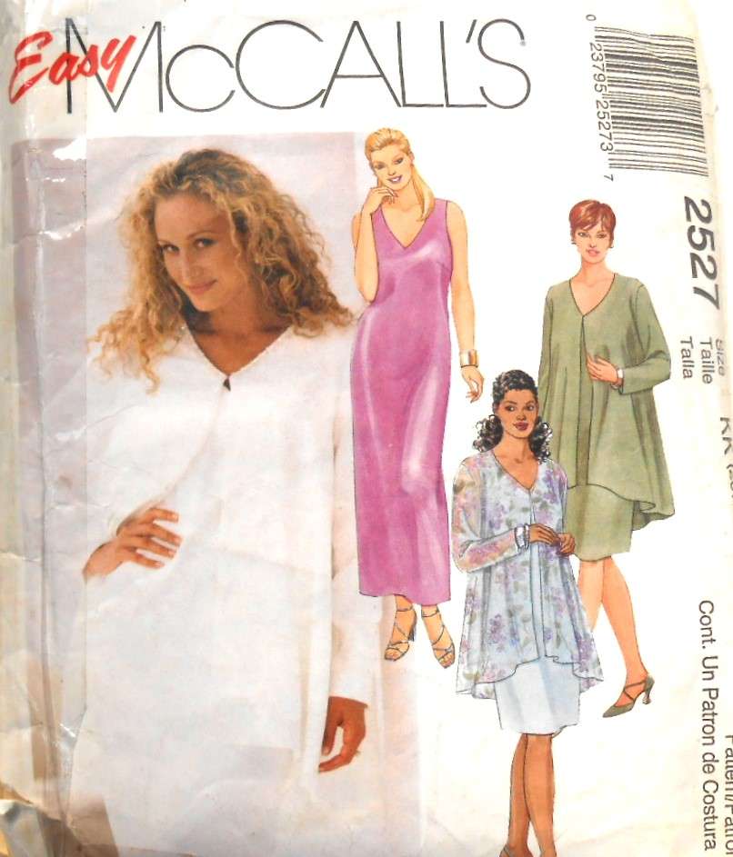 McCALLS 2527 UNLINED JACKET-DRESS IN 2 LENGTHS SIZE 26W-28W-30W-32W-44-46-48-50 COMPLETE-CUT TO 32W