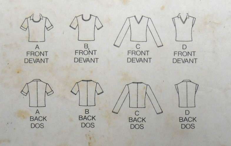 BUTTERICK 3681 TEEN TOPS SIZE P-S-M (5-14) COMPLETE