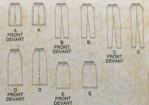 BUTTERICK 4862 SHORTS-PANTS-SKIRT -NO SHORTS PATTERN SUPPLIED