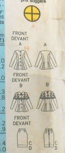 BUTTERICK 5636 TOP & SKIRT SIZE  12-14-16 COMPLETE CUT TO 12