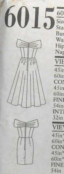 NEW LOOK PATTERNS 6015 OFF THE SHOULDER DRESS WITH DRAPE SIZE 6-16 COMPLETE-UNCUT-F/FOLDED