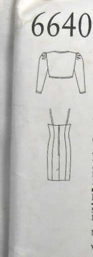 NEW LOOK PATTERNS 6640 FITTED STRAP DRESS & BOLEREO SIZE 6-16 COMPLETE-CUT TO 16