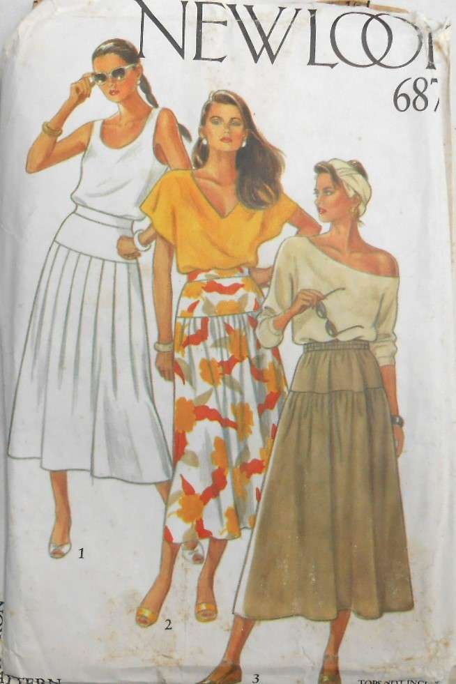 NEW LOOK PATTERNS 6875 SET OF SKIRTS SIZE 8-18 COMPLETE-CUT TO 18