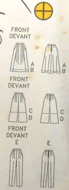 BUTTERICK 4872 SKIRT-CULOTTES-SHORTS-PANTS SIZE 6-8-10 COMPLETE-CUT TO 10