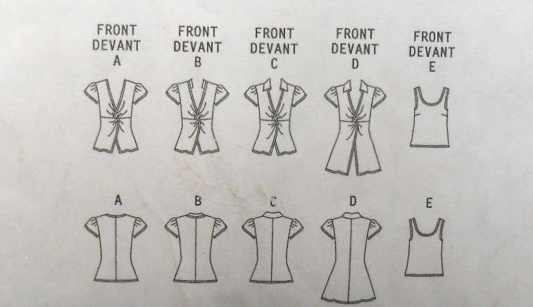 BUTTERICK B4986 TOP & CAMISOLE SIZE 16-18-20-22- COMPLETE-CUT TO 30