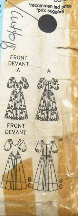 BUTTERICK 5267 TEA OR EVENING LENGTH DRESS SIZE 14-16-18 COMPLETE-CUT TO 18