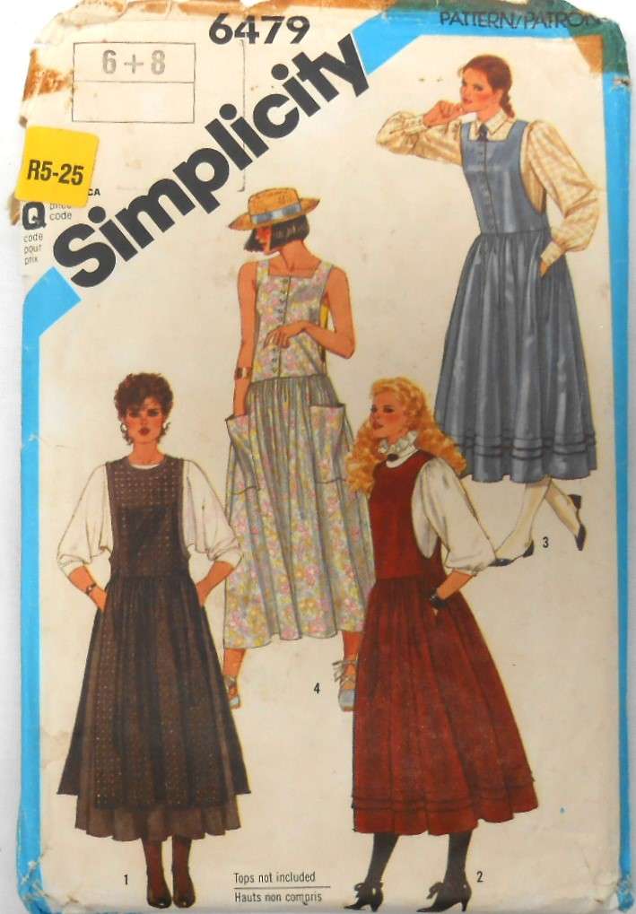 SIMPLICITY 6479 PINAFORE IN 2 LENGTHS SIZE 6-8 -COMPLETE