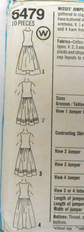 SIMPLICITY 6479 PINAFORE IN 2 LENGTHS SIZE 6-8 -COMPLETE