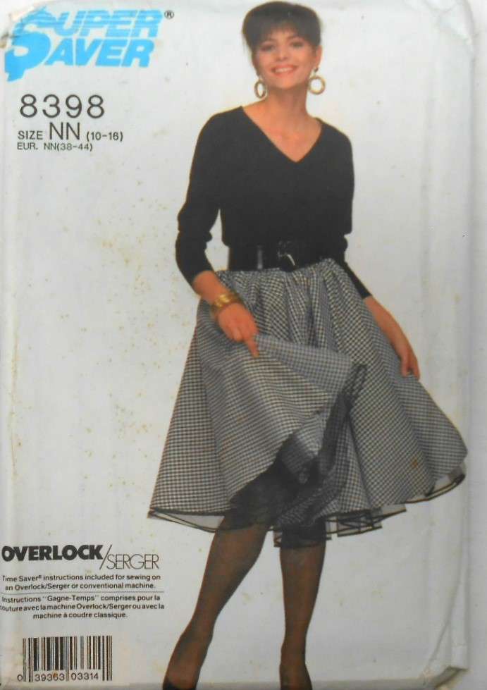 SIMPLICITY 8398 SKIRT & TOP SIZE 10-16 COMPLETE-CUT TO 16