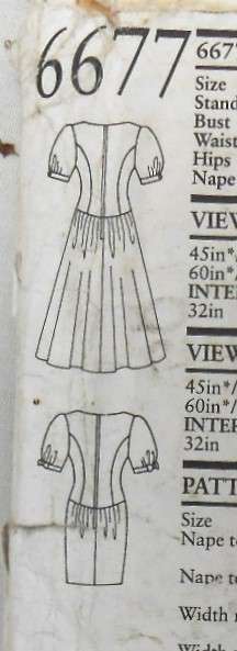 NEW LOOK PATTERNS 6677 LOWERED WAIST DRESS SIZE 6-16 COMPLETE-CUT TO 10