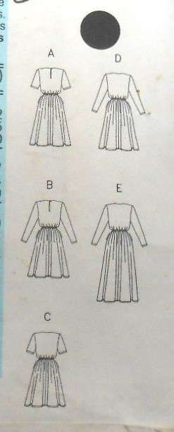 BUTTERICK 3447 PULLOVER DRESS SIZE 8-10-12 COMPLETE CUT TO 12