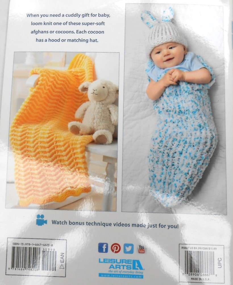 LEISURE ARTS - LOOM KNIT-BABY WRAPS-KATHY NORRIS - 36 PAGES
