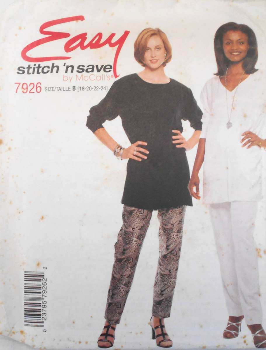McCALLS 7926 TUNIC & PULLON PANTS SIZE 10-12-14-16 COMPLETE-CUT TO 16-ZIPLOC