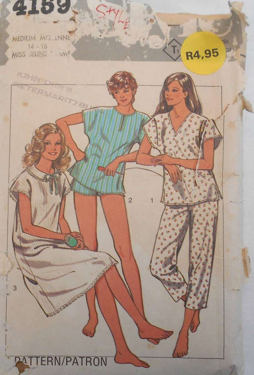 STYLE 4159 PJS & NIGHTDRESS SIZE MEDIUM 14-16 COMPLETE
