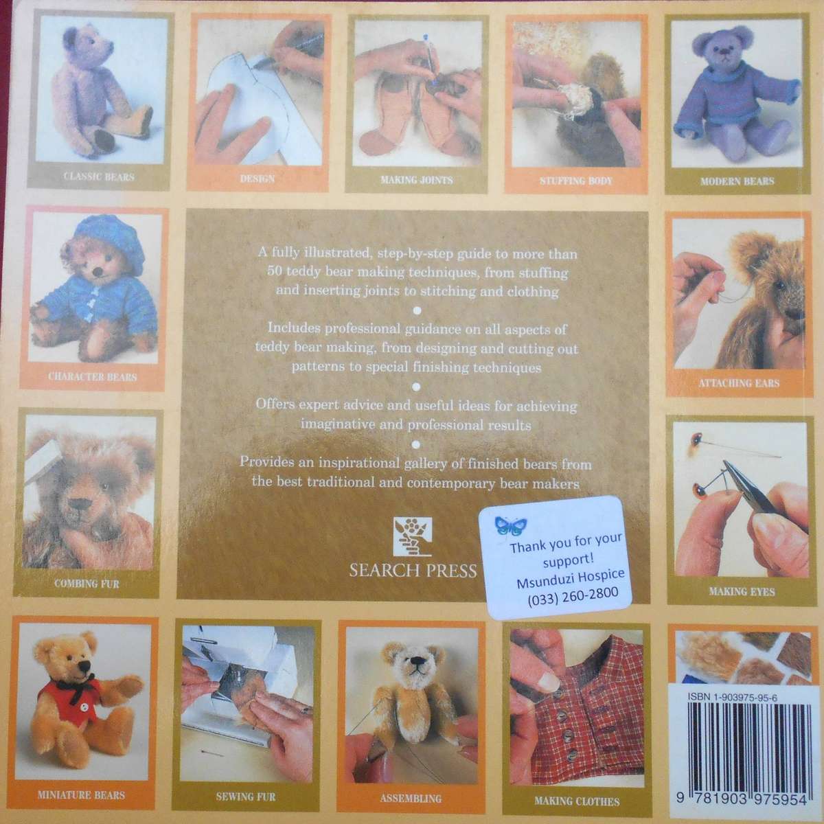 THE ENCYCLOPEDIA OF TEDDY BEAR MAKING TECHNIQUES-ALICE MERRETT+ANN STEPHENS-164 PAGE SOFTCOVER BOOK