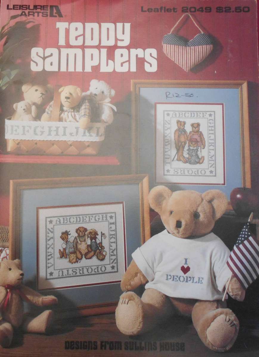 TEDDY SAMPLERS BY SULLINS HOUSE- LEISURE ARTS 2049-4 PAGES