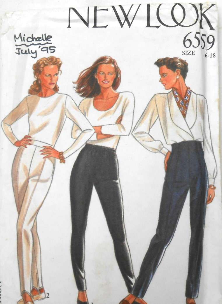 NEW LOOK PATTERNS 6559 FITTED PANTS SIZE 6-18 COMPLETE-UNCUT-F/FOLDED