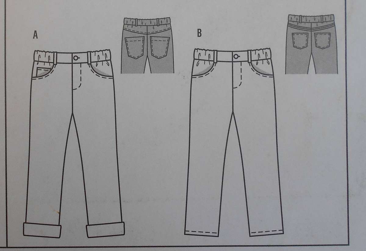 BURDA 9406 KIDS JEANS SIZE 4-10 YEARS COMPLETE-CUT TO 10 YEARS