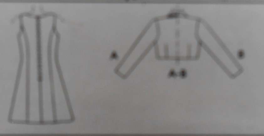 McCALLS 7822 LINED OR UNLINED DRESS & BOLERO JACKET SIZE 10-12-14 COMPLETE-UNCUT-F/FOLDED