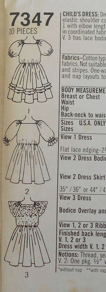 SIMPLICITY 7347 CHILDS PARTY DRESS SIZE 5 YEARS COMPLETE