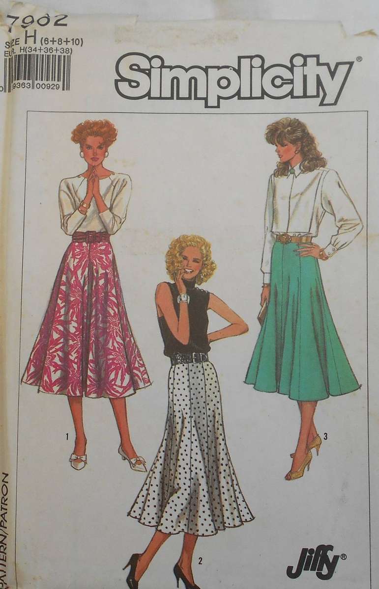 SIMPLICITY 7962 SKIRT IN 2 LENGTHS SIZE 6-8-10 COMPLETE-CUT TO 10