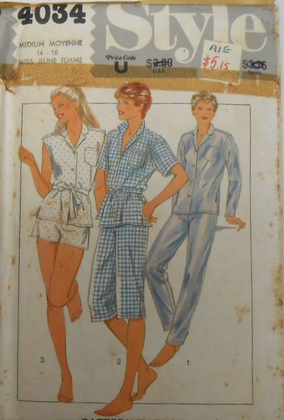 STYLE 4034 PJS IN 3 LENGTHS SIZE MEDIUM 14-16 COMPLETE