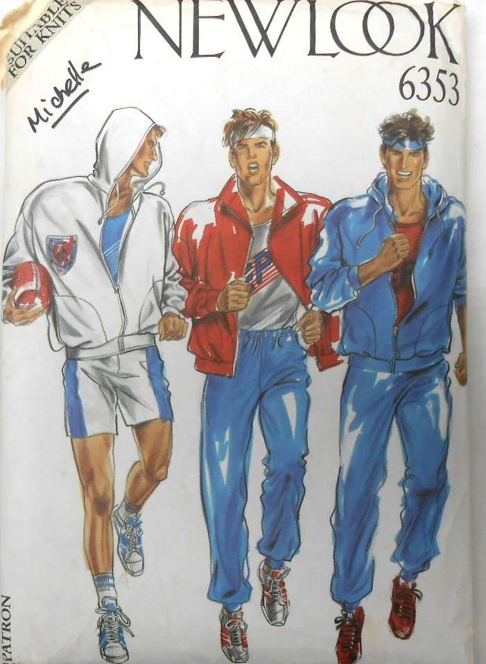 NEW LOOK PATTERNS 6353 MENS TRACKSUIT PANTS & SHORTS 36-44- NO HOODIE OR JACKET PATTERN SUPPLIED