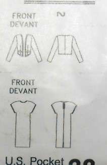 BUTTERICK 4598 JACKET & DRESS SIZE 6-14 COMPLETE-JACKET CUT TO 10 - DRESS UNCUT