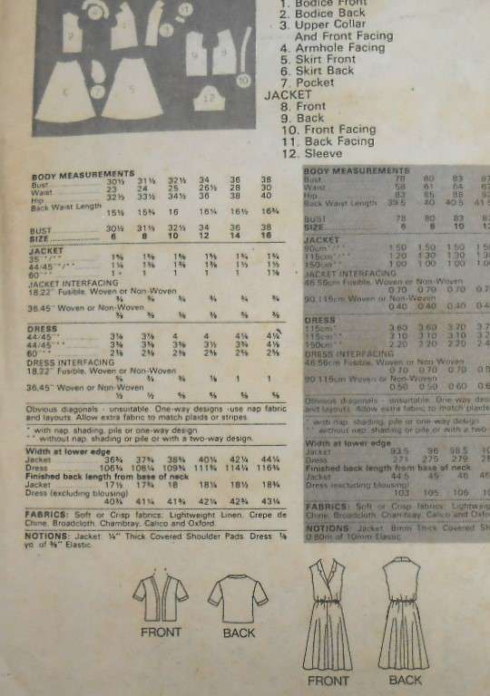 BUTTERICK 3792 DRESS-JACKET SIZE 14 COMPLETE