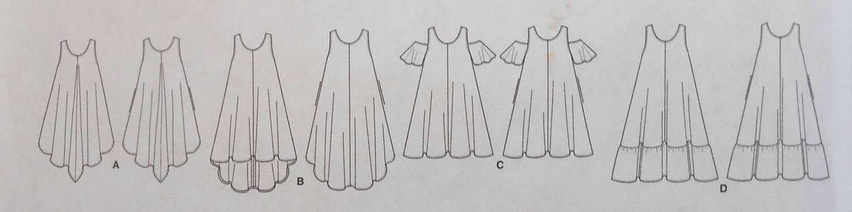 BUTTERICK B6350 PULLOVER VERY LOOSE DRESS SIZE XS-S-M (4-14) COMPLETE-UNCUT-F/FOLDED