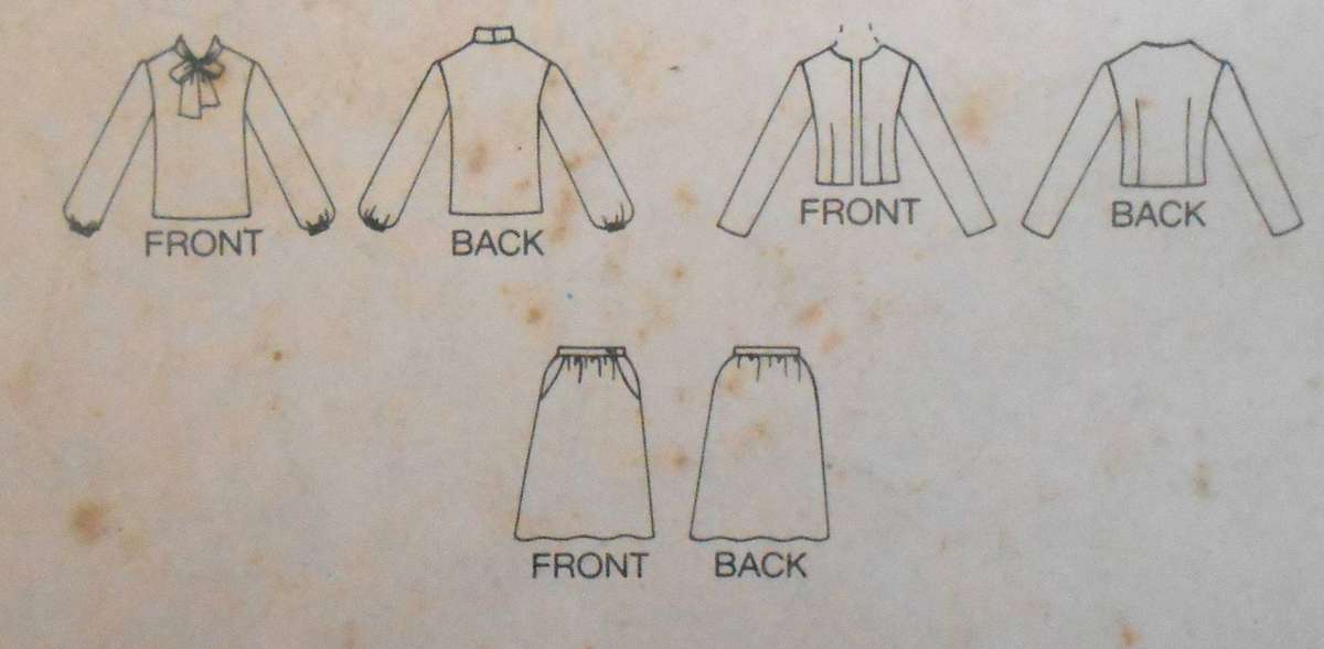 BUTTERICK 3619 JACKET-SKIRT-BLOUSE SIZE 14 COMPLETE