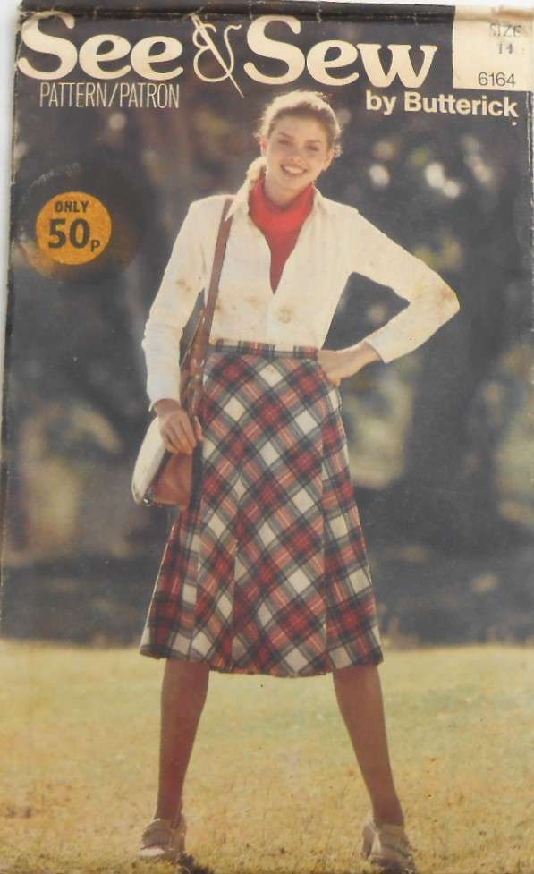 BUTTERICK 6164 SKIRT SIZE 14 COMPLETE
