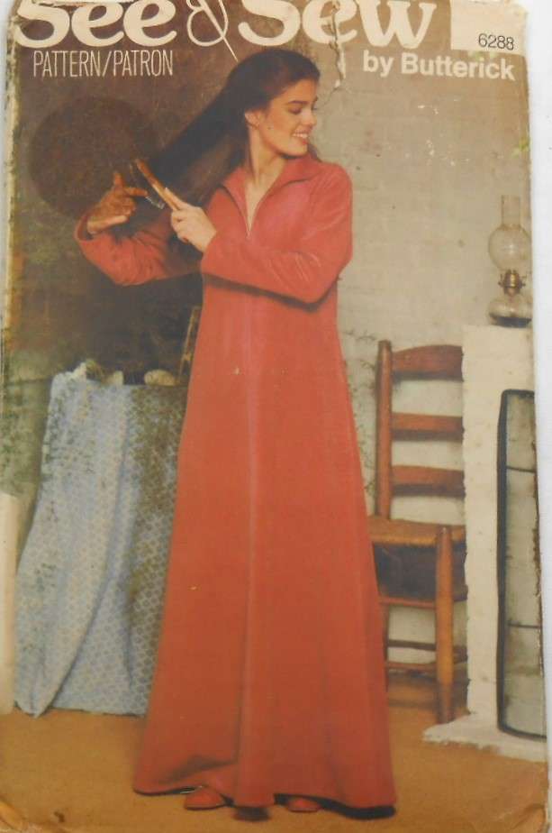 BUTTERICK 6288 ROBE-CAFTAN SIZE MEDIUM 12-14 COMPLETE