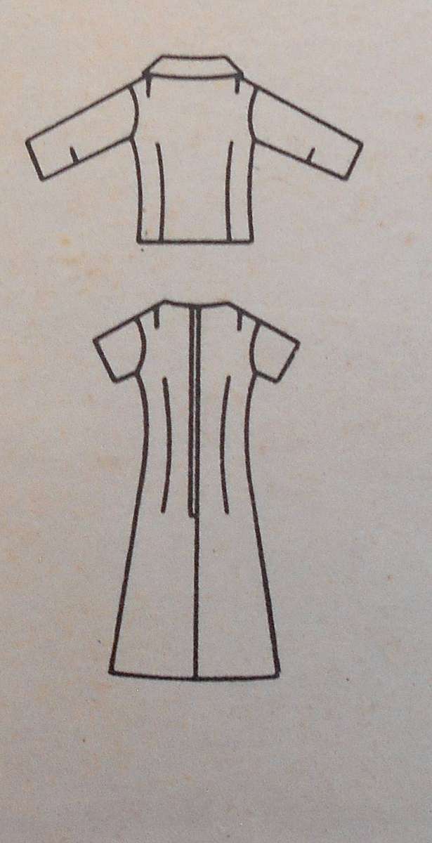 VINTAGE BUTTERICK 4059 DRESS & JACKET SIZE  14 BUST 34 COMPLETE