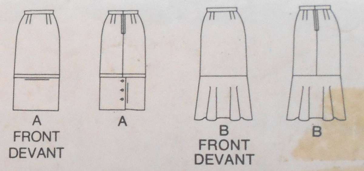 BUTTERICK 4262 STRAIGHT SKIRTS SIZE 12-14-16 COMPLETE-CUT TO 16