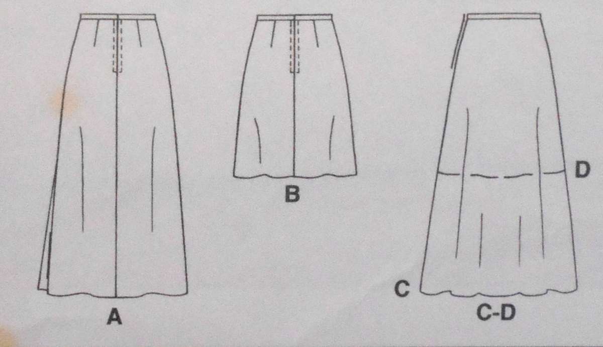 McCALLS 2029 SKIRTS IN 2 LENGTHS SIZE 10-12-14 COMPLETE-CUT TO 14