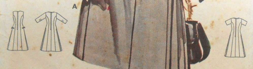 VINTAGE BUTTERICK 2493 SIDE PLEATED DRESS SIZE 16 BREAST 36 COMPLETE-UNCUT-F/FOLDED