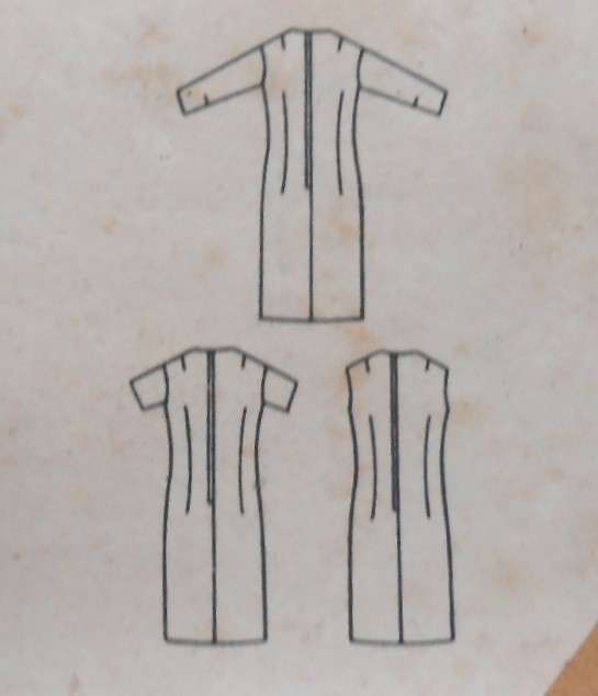 VINTAGE BUTTERICK 3923 ONE PIECE DRESS SIZE 10 BUST 31 COMPLETE-ZIPLOC