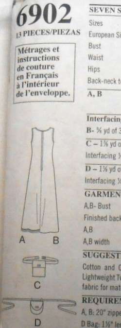 NEW LOOK PATTERNS 6902 PINAFORE DRESS+ WAIST POUCH SIZES 10-22 COMPLETE-CUT TO 16