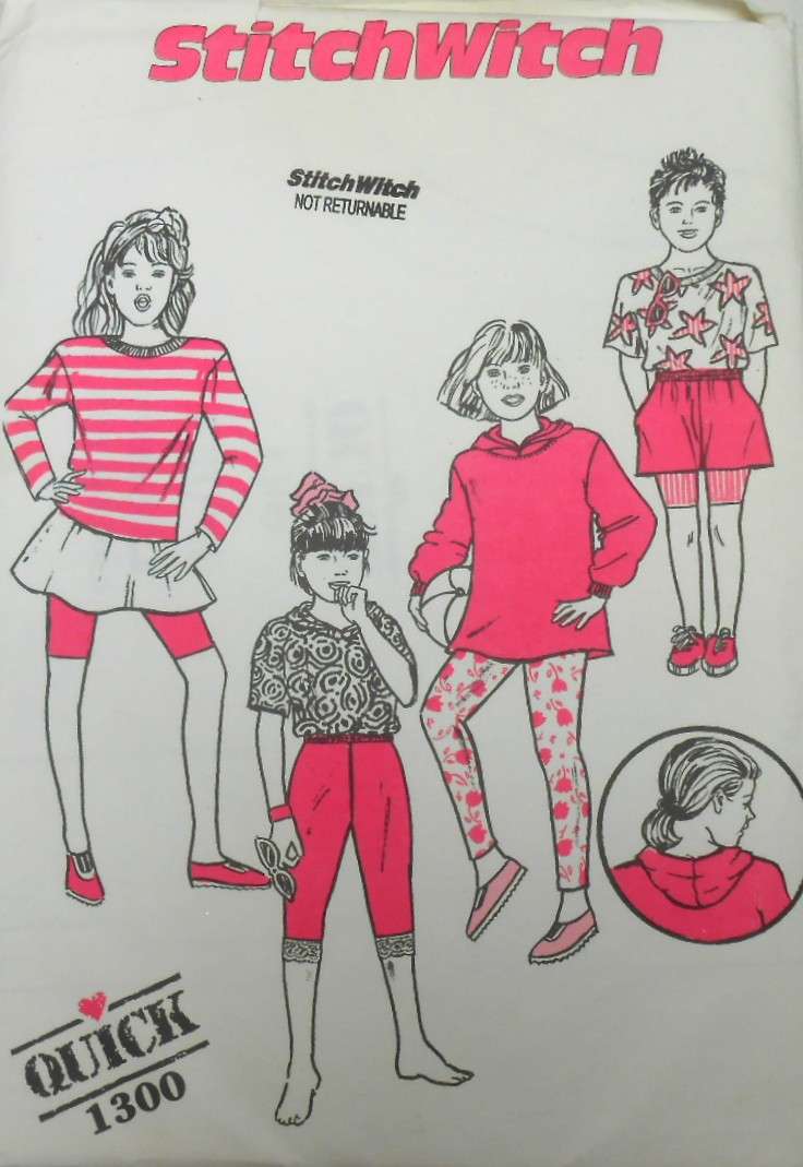 STITCHWITCH QUICK 1300 GIRLS HOODIE-LONG & SHORT SLEEVE T SHIRT-LEGGINGS-SHORTS SIZES 2-12 YEARS