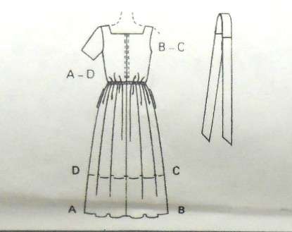 McCALLS  6025 SQUARE NECK DRESS WITH SIDE POCKETS & TIE BELT SIZE 10-12-14 COMPLETE-UNCUT-F/FOLDED