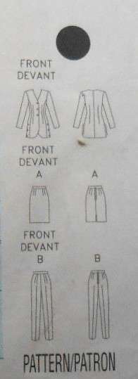 BUTTERICK 3850 JACKET-SKIRT-PANTS SIZE 12-14-16 COMPLETE-CUT TO 16